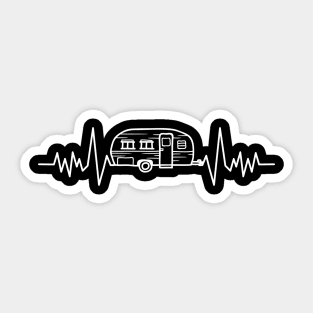 heartbeat Airstream Camper Van Lover Gift Sticker